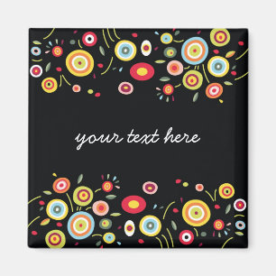 Funky Dots Template Magnet