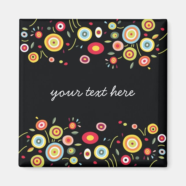Funky Dots Template Magnet (Front)