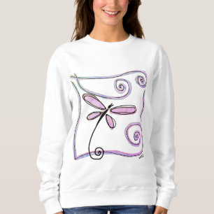 Funky Dragonfly Abstract Wearable Art Sweatshirt