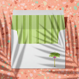 Funky Drawn Tropical Destination RSVP Cards Envelope