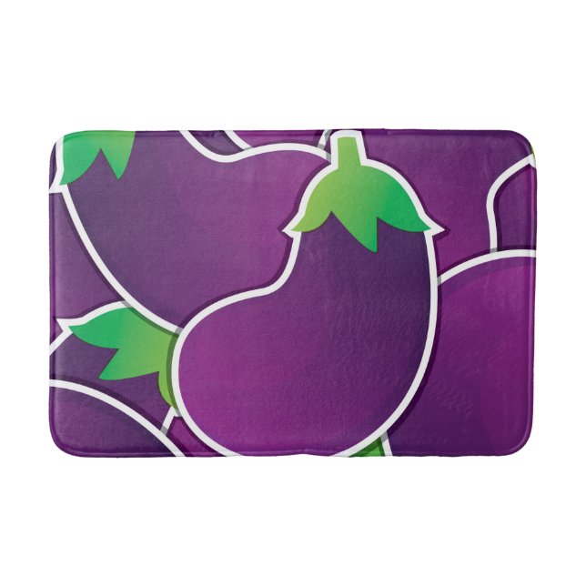 Funky eggplant bath mat (Front)