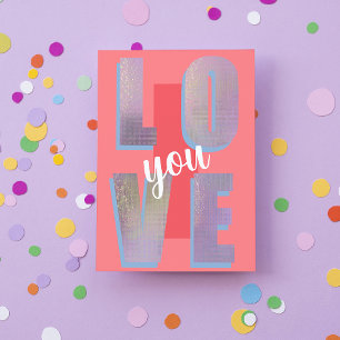 Funky Energetic I Love You Valentine's Day Holiday Card