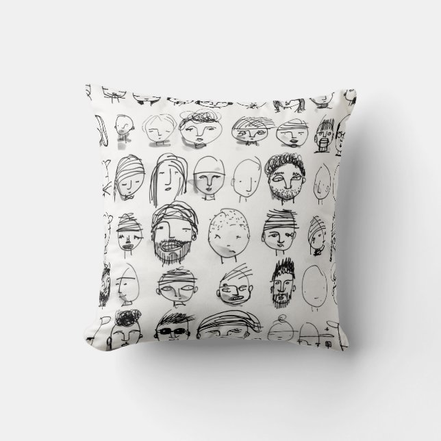 funky faces cushion (Front)