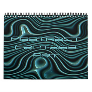 Funky Fantasy Waves 3D Modern Art 2027 Calendar