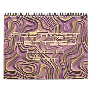 Funky Fantasy Waves 3D Modern Art Designs Calendar