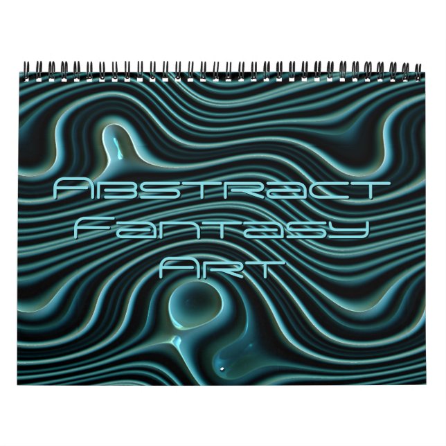 Funky Fantasy Waves 3D Modern Art Designs Calendar (Cover)