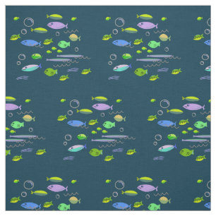 Funky Fifties Fishes Fabric