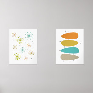 Funky Fireworks and Guitar Mid Century Modern