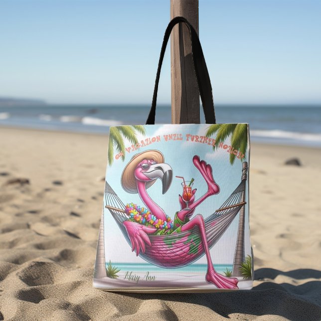 Funky Flamingo Beach Tote Bag (Creator Uploaded)