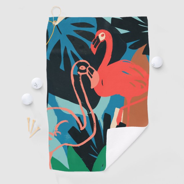 Funky Flamingo Golf Towel (InSitu)