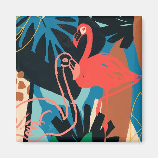 Funky Flamingo Magnet (Front)