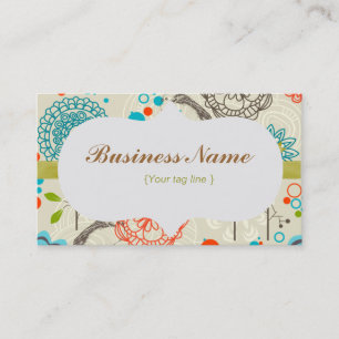 Funky Floral Business Card