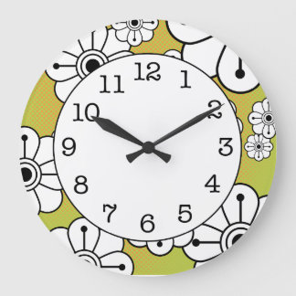 Funky Floral Decorative Wall Clock