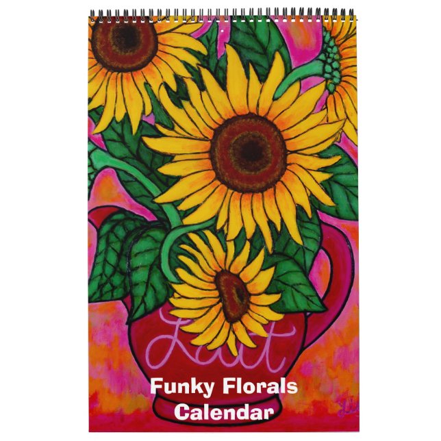 Funky Florals Single Page Calendar (Cover)