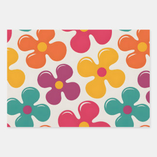 Funky Florals Wrapping Paper Sheet