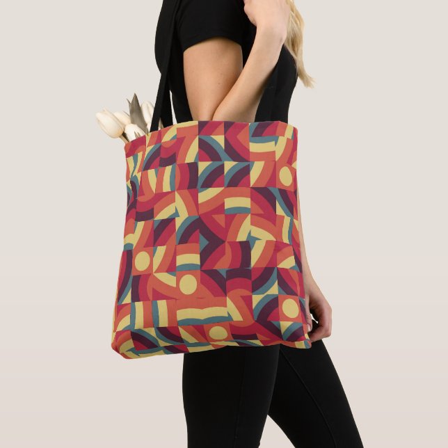 Funky Flow Fusion Tote Bag (Close Up)