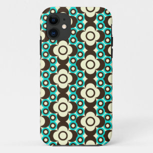 Funky flowers and circles iphone case