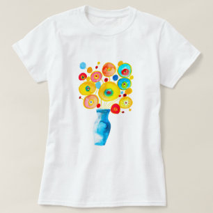 Funky flowers art illustration T-Shirt