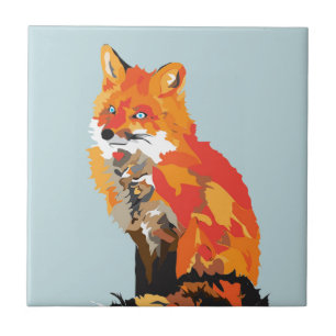 Funky Fox Ceramic Tile