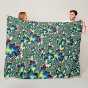 Funky Fractal Fleece Blanket