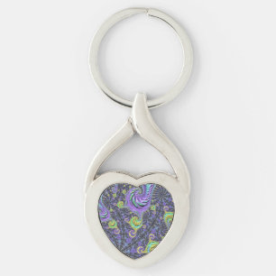 Funky Fractal Key Ring