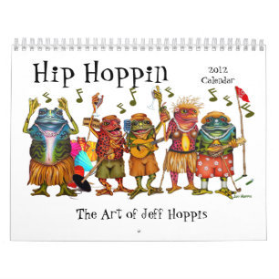Funky Frog Art Calendar by Jeff Hoppis