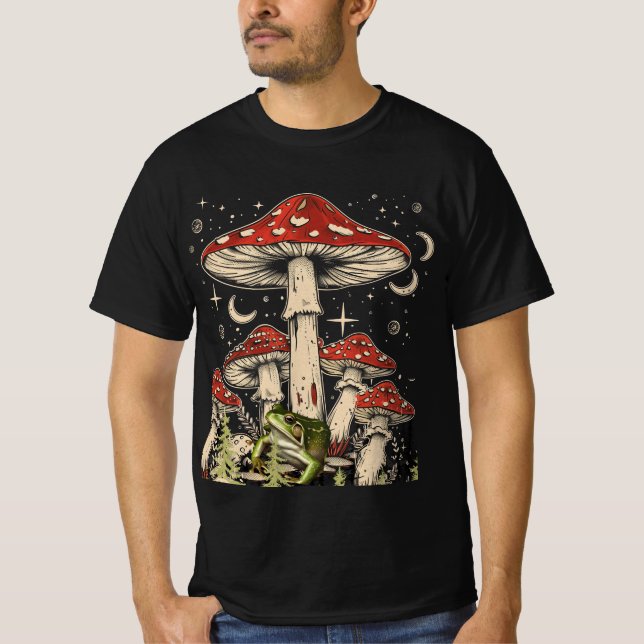 Funky Frog in Boho Retro Style Boho Retro Frog Vib T-Shirt (Front)