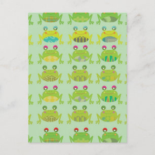 funky froggy frogs postcard