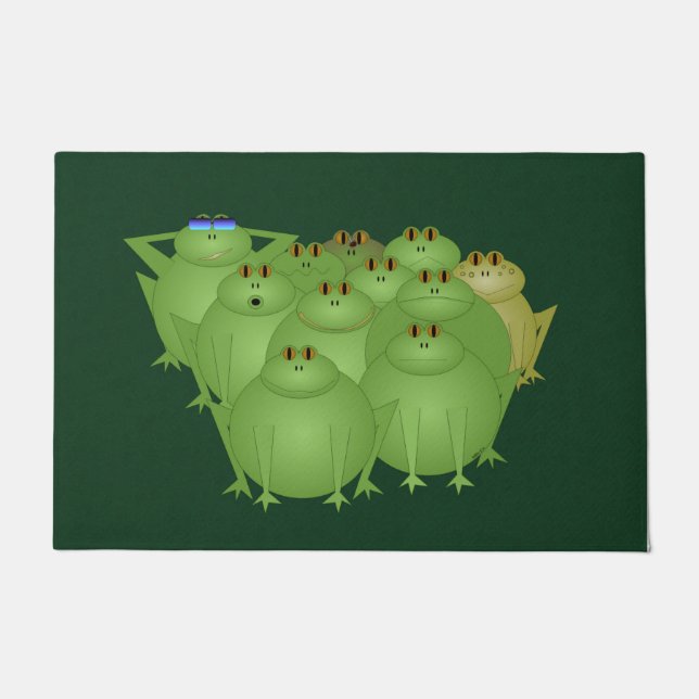 Funky Frogs Door Mat (Front)