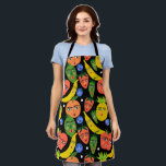 Funky Fruits & Veggies Unique Healthy Chef Apron<br><div class="desc">This hand made pattern makes an awesome apron. Change the background colour or add texts. Check out my shop for more or let me know if you'd like something custom!</div>