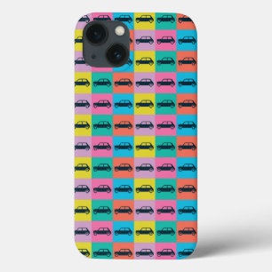 Funky Fun Chequerboard Mini Cooper iPhone 13 Case