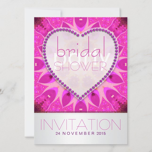 Funky Fun Pink Chic Bridal Shower Invitation (Front)