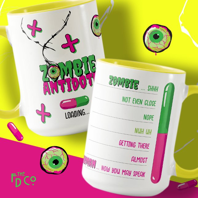 Funky Fun Zombie Antidote Loading..Zombie to Human Mug (Creator Uploaded)