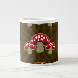 Funky Fungi 70s Retro Mushroom Fun Large Coffee Mug