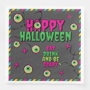 Funky Funny Cute Spooky Zombie Happy Halloween Napkin
