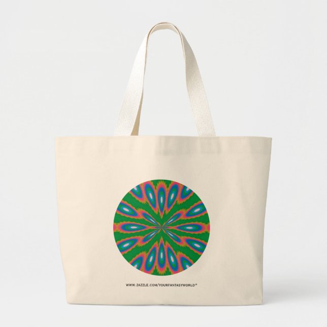 Funky Garden Large Tote Bag (Front)