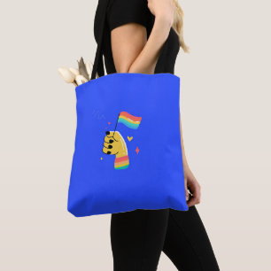 Funky Gay Pride Rainbow LGBTQ+ Flag Tote Bag