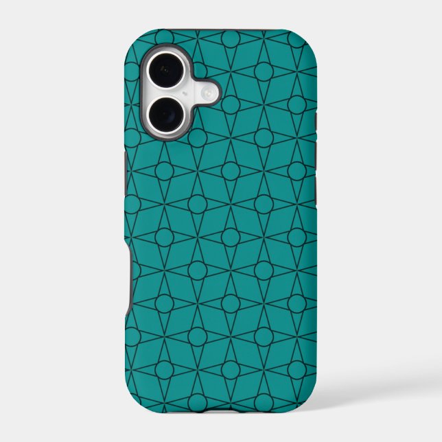 Funky Geometric BT iPhone 5 Case, Teal (Back)