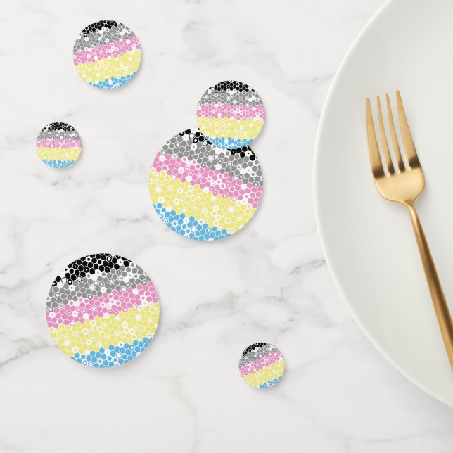 Funky Geometric Mod Abstract Polygender Pride Flag Confetti (Group)