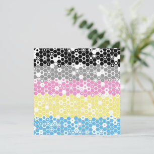 Funky Geometric Mod Abstract Polygender Pride Flag Holiday Card