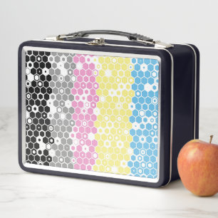 Funky Geometric Mod Abstract Polygender Pride Flag Metal Lunch Box