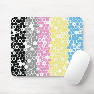 Funky Geometric Mod Abstract Polygender Pride Flag Mouse Pad