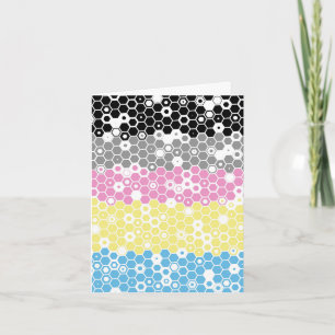 Funky Geometric Mod Abstract Polygender Pride Flag Thank You Card