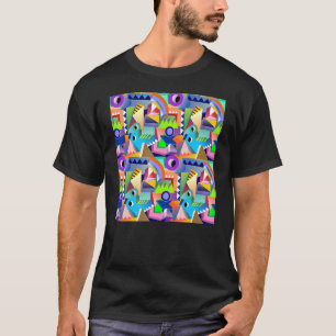 Funky Geometric Pattern Abstract T-Shirt