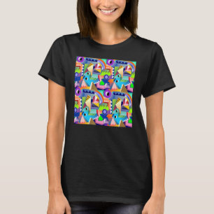 Funky Geometric Pattern Abstract T-Shirt