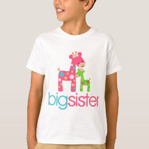 Funky Giraffe Big Sister Tshirt