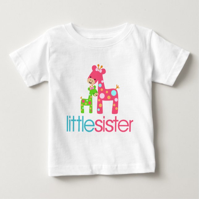 Funky Giraffe Little Sister tshirt (Front)