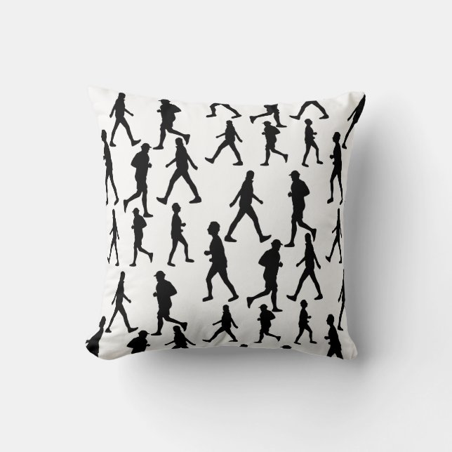 Funky 'Go Do It!' Running Jogging Pillow Cushion (Front)