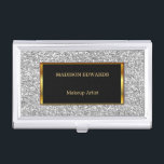 Funky Gold golden and silver Glitter  professional Business Card Holder<br><div class="desc">Modern funky gold and silver sparkling glitter professional business card holder. Perfect for Hair Stylist,  Event Planner,  Wedding planner,  Makeup Artist,  Massage Therapist,  Nail Studio owner,  Cosmetologist,  Hairdresser,  Salon Store,  and more.
If you need help,  I will be glad to help you,  you can send me a mail.</div>