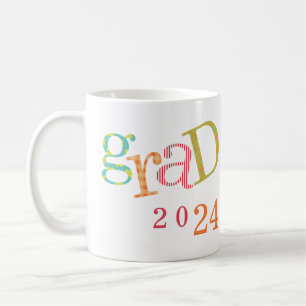 Funky GRAD cap graduation class year custom name Coffee Mug